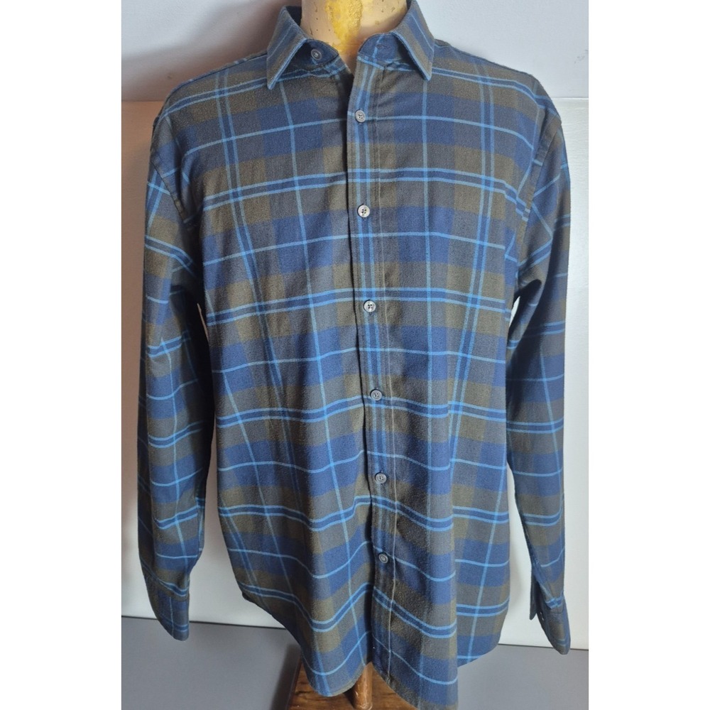 Untuckit Mens Button-Up Shirt XL Multicolored Flannel Plaid
